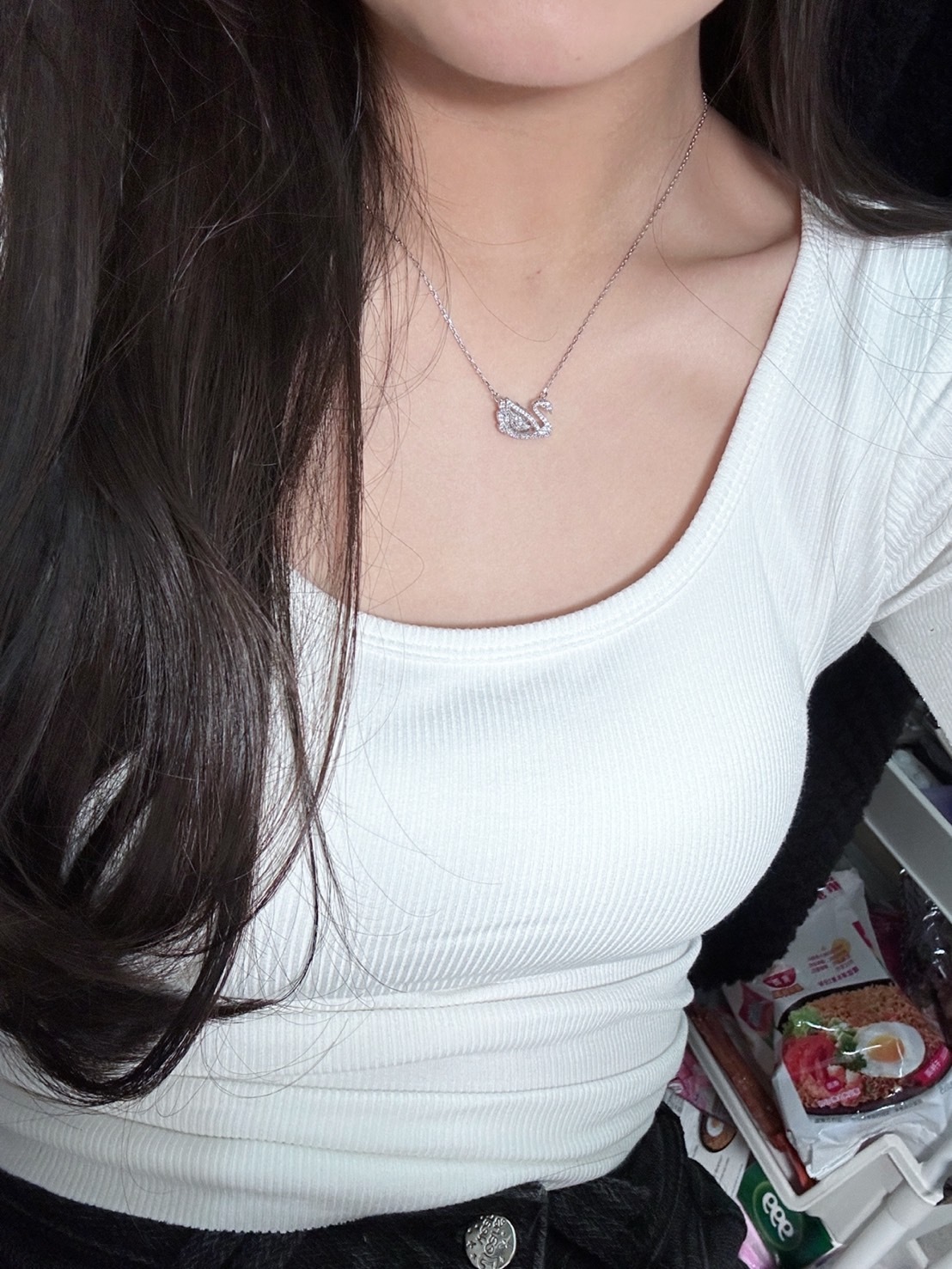 𝐒𝐖𝐀𝐑𝐎𝐕𝐒𝐊𝐈 施華洛世奇 DANCING SWAN 白天鵝 項鍊