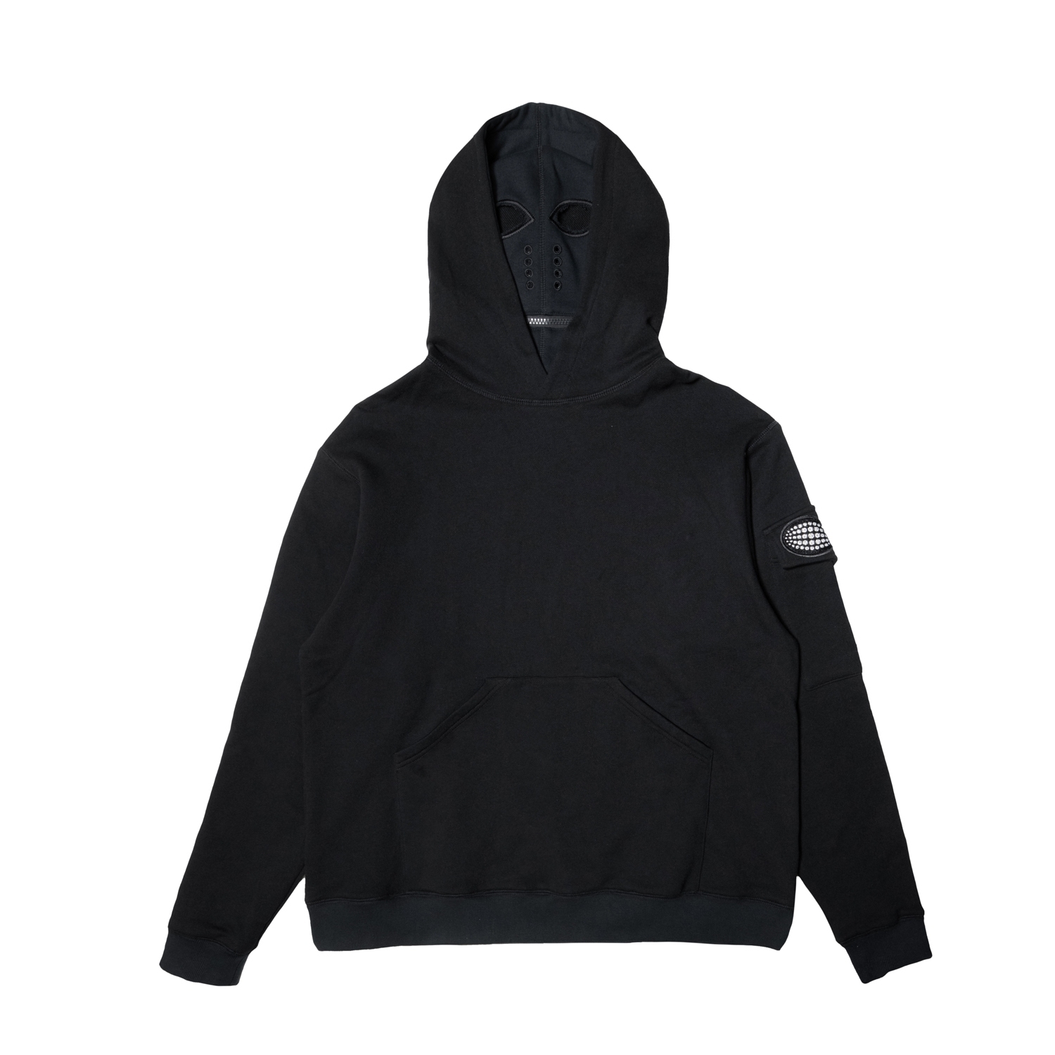 反光矚目連帽衛衣-黑