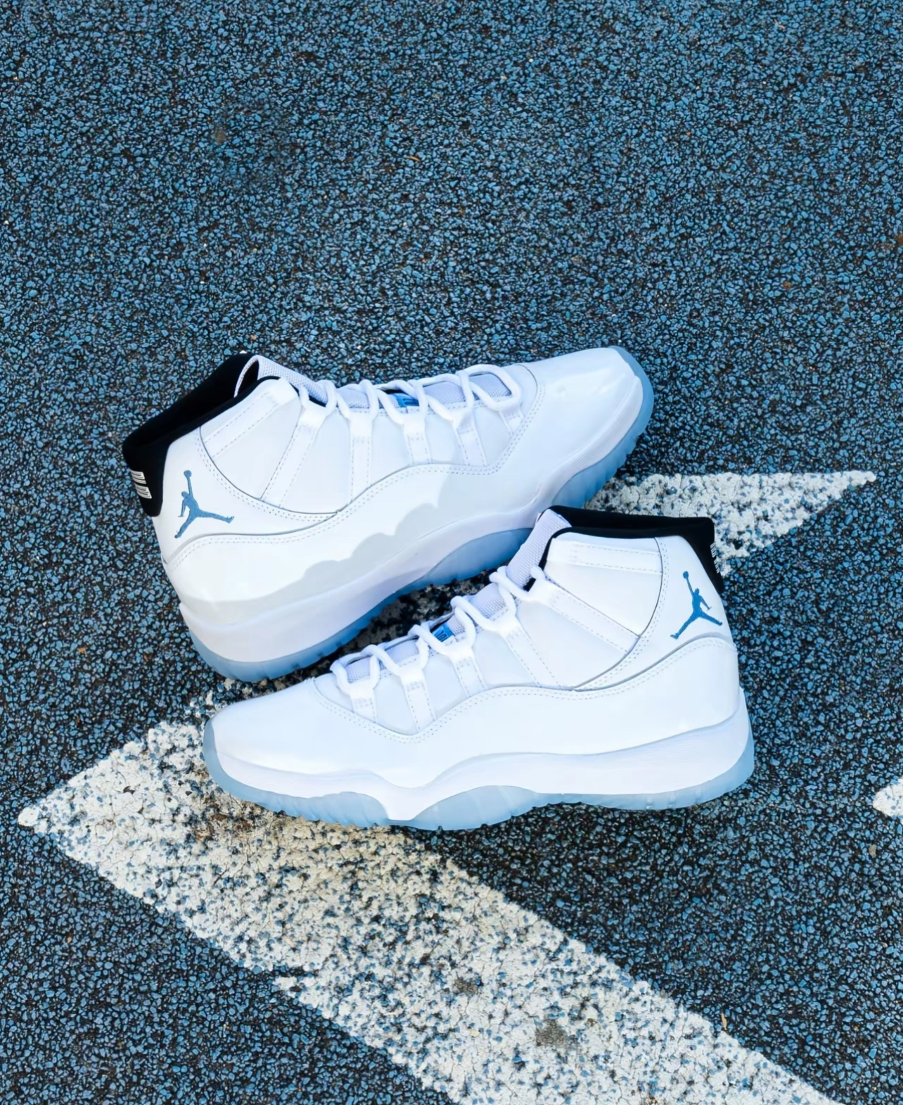 blue & white 11's