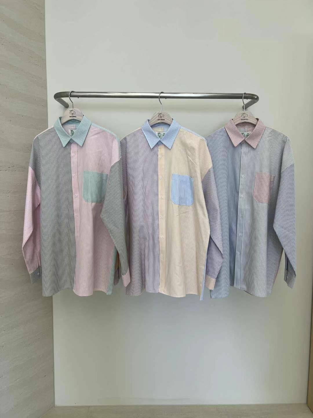 拼色直間恤衫外套 KKUKKU-029S