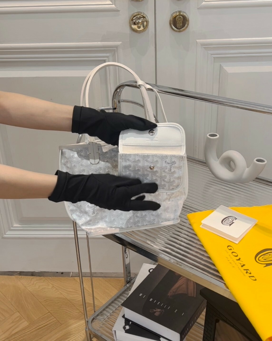 GOYARD｜ANJOU 迷你托特包 白色