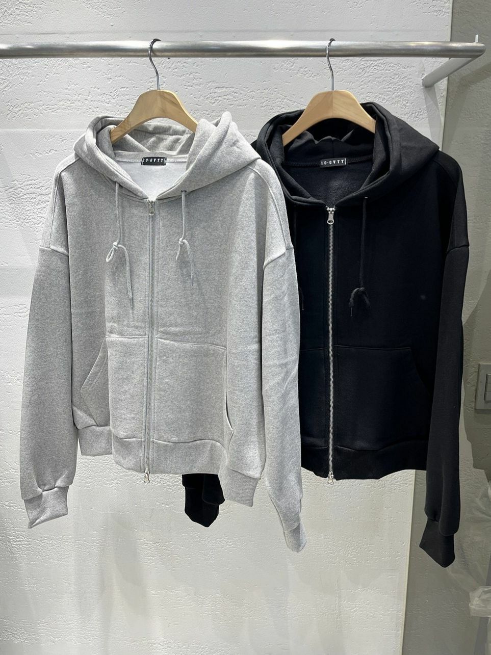 淨色連帽拉鍊外套(薄抓毛底) 10.GVTY-0169JK