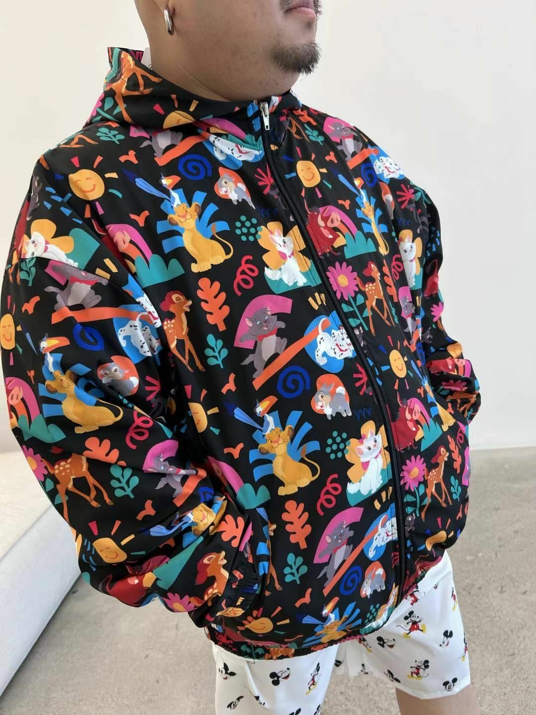 卡通圖案連帽拉鍊外套 KKUKKU-035JK