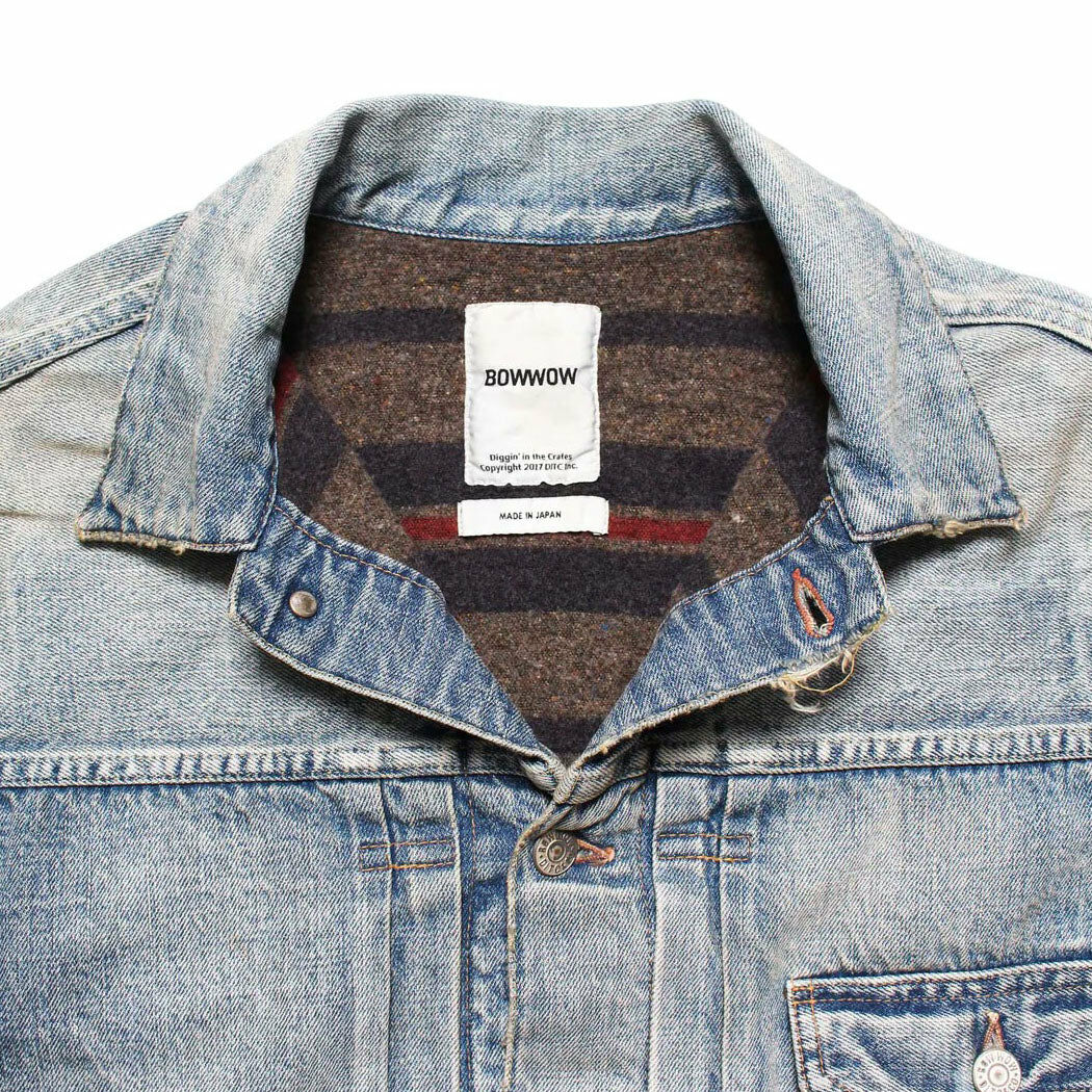 LAST SALE: BOWWOW BLANKET LINED DENIM JACKET AGING - INDIGO SIZE XL PRE ORDER ITEM (預訂中)