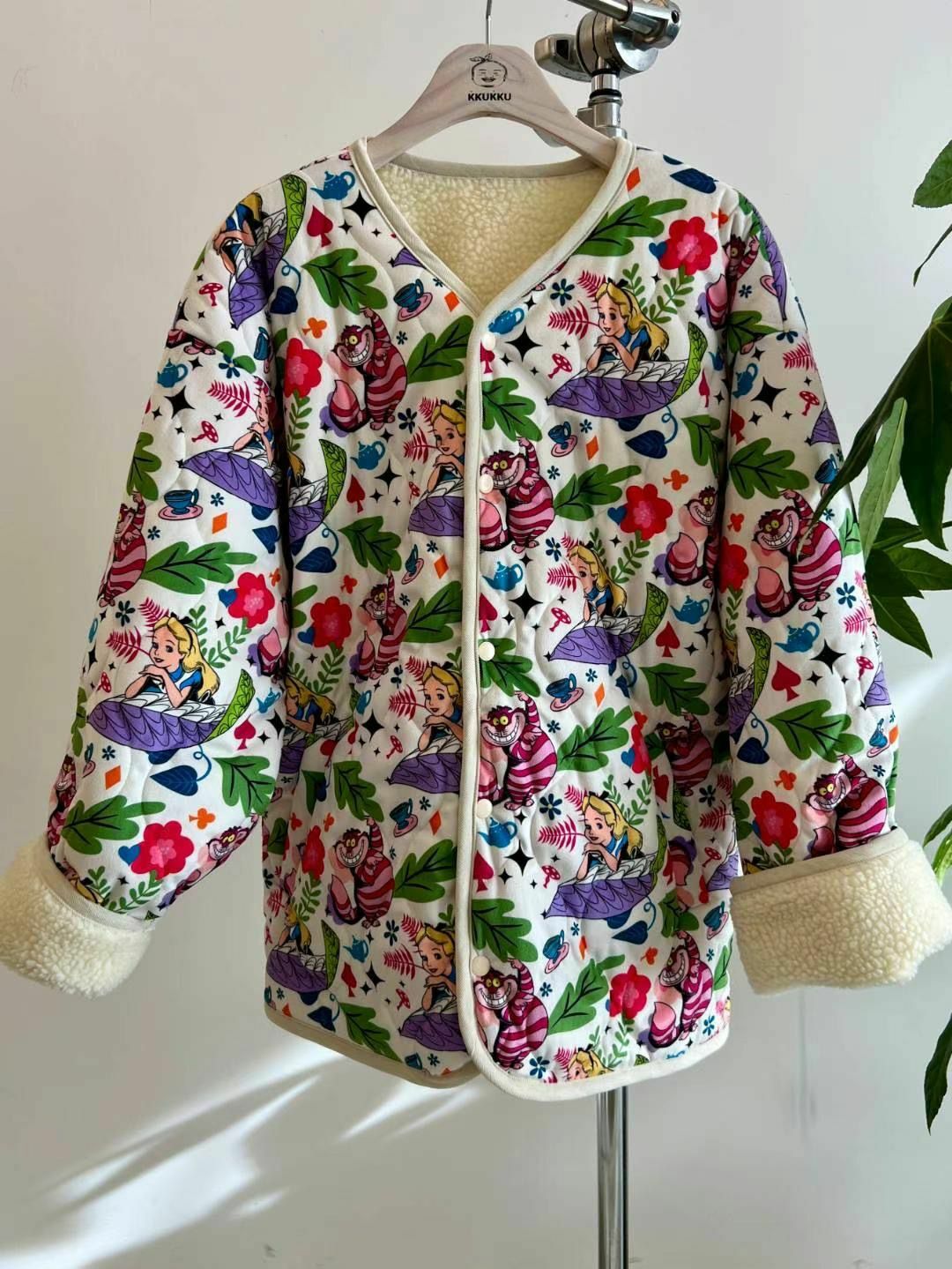卡通圖案毛毛開胸外套(雙面) KKUKKU-042JK