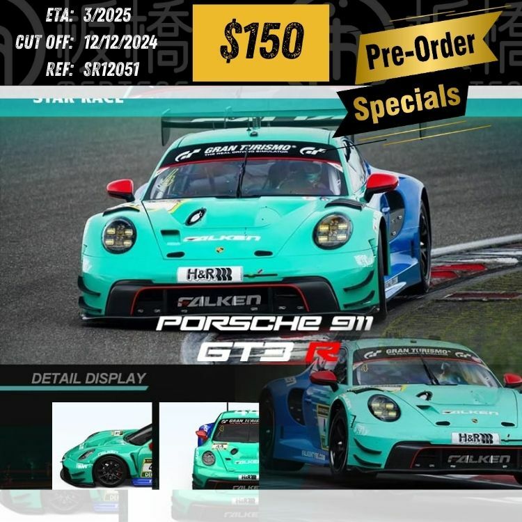 PO-$150 * STAR RACE * 1:64 PORSCHE 992 GT3 R FALKEN #44 [OD05/12]