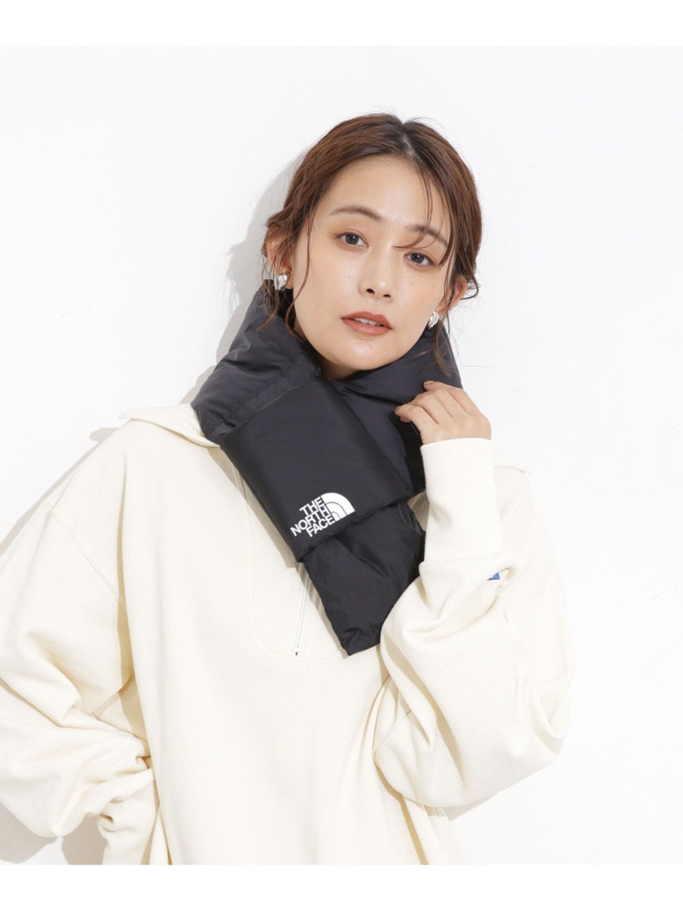 TNF 抓毛底保暖圍巾- 2402012