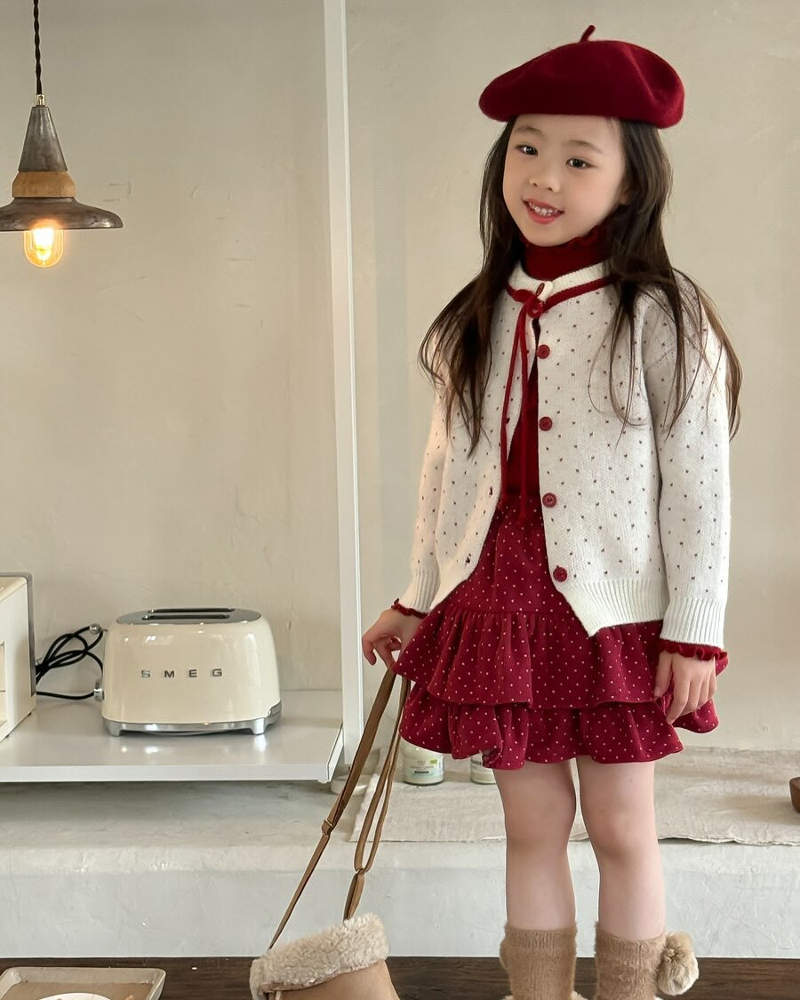 奶鹽蝴蝶結毛衣外套