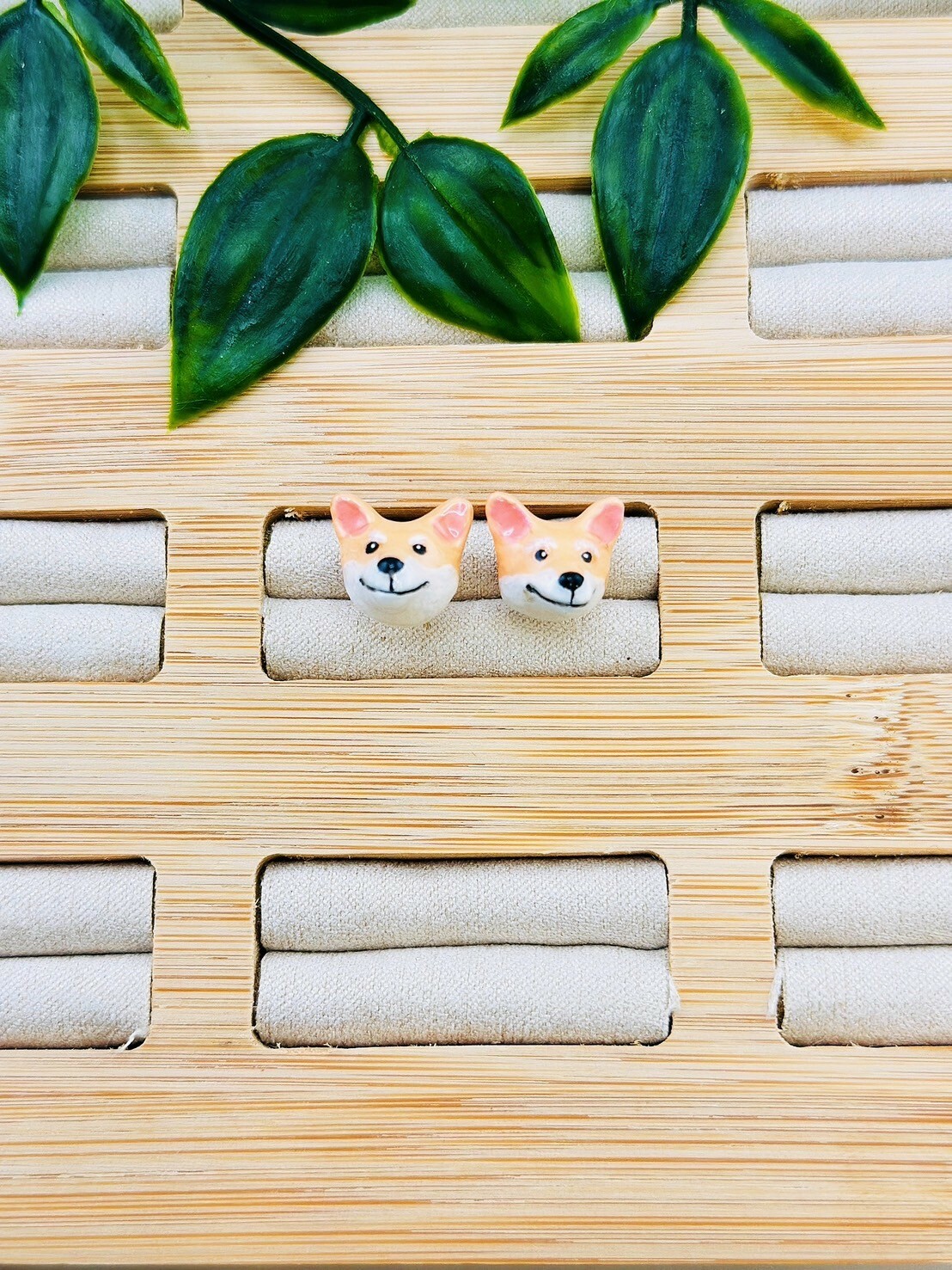 柯基立體耳環