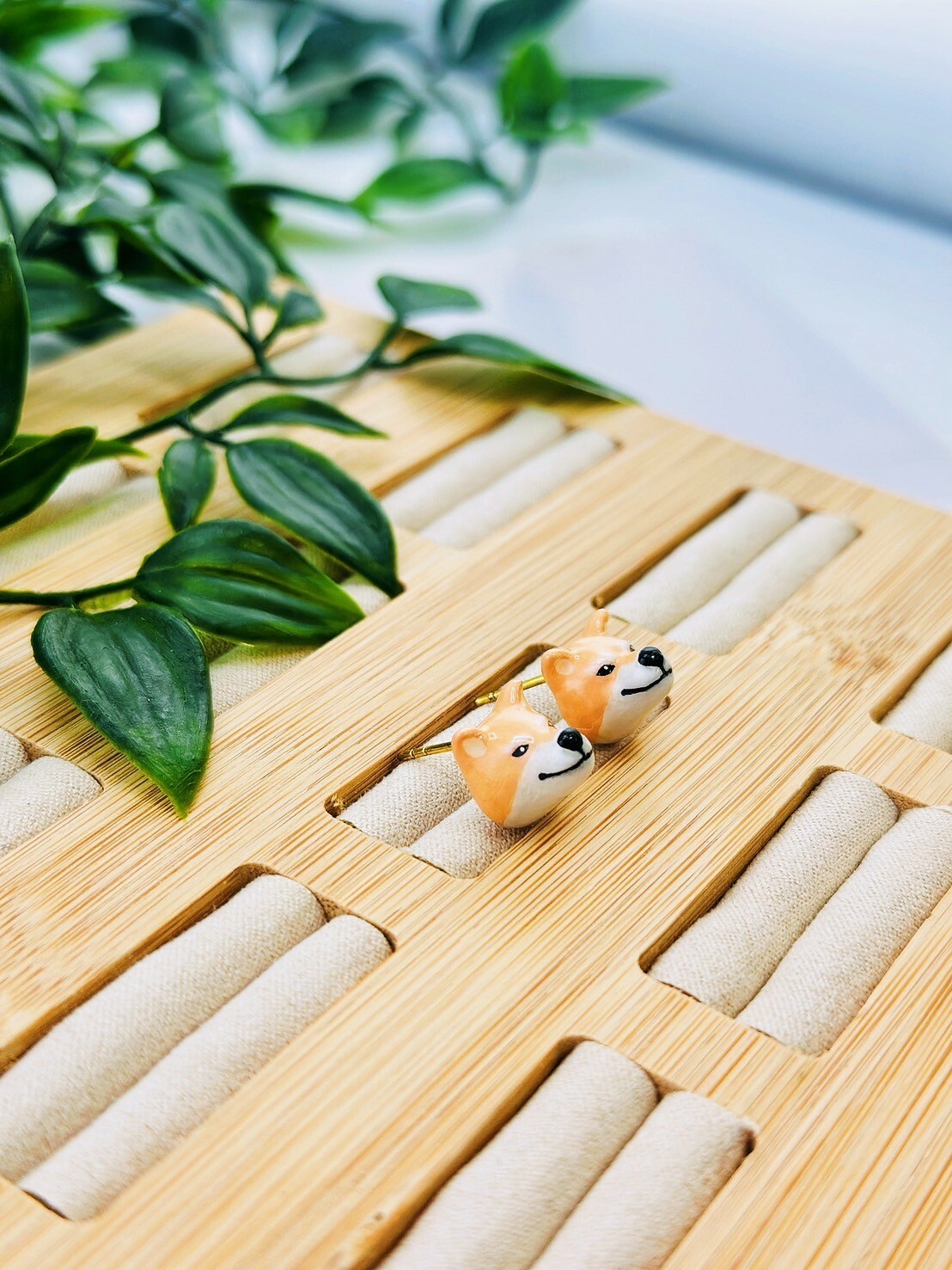 柴犬立體耳環