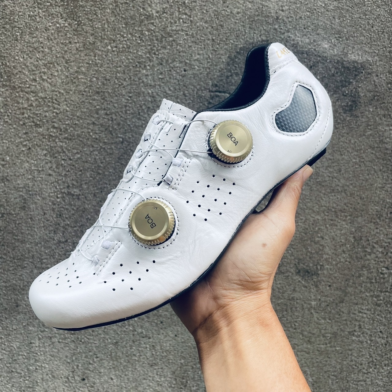 【LAKE】CX333-競賽鞋款 碳纖底卡鞋 Wide亞洲寬楦（白金客製款）