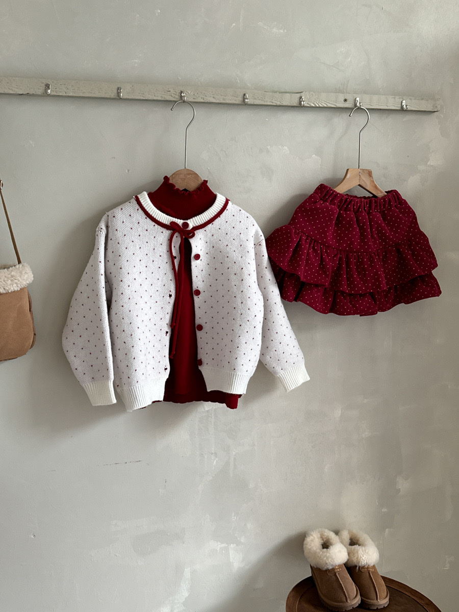 奶鹽蝴蝶結毛衣外套