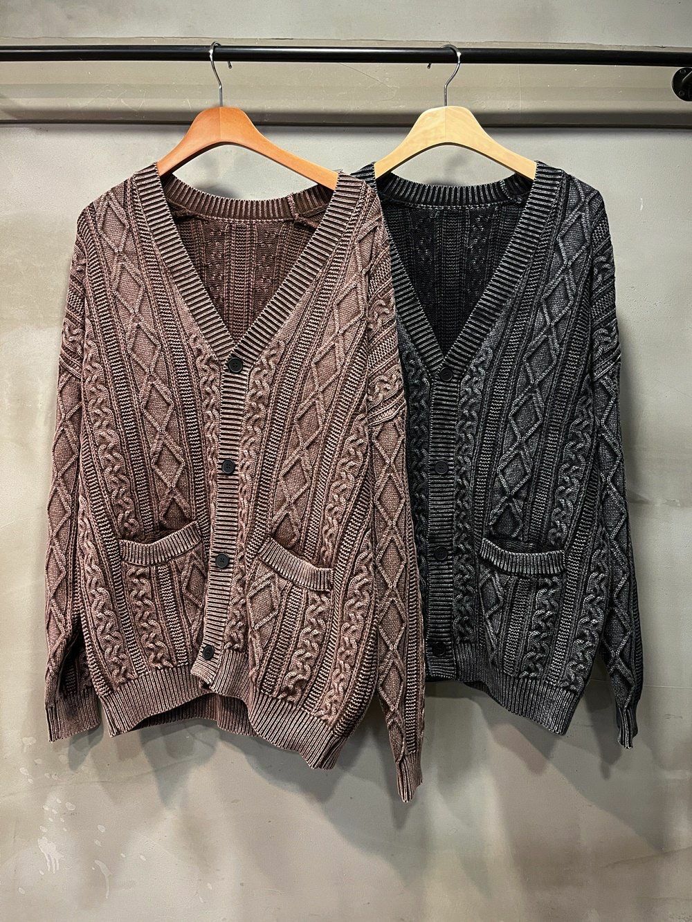 暗紋開胸針織外套 10.GVTY-0172JK