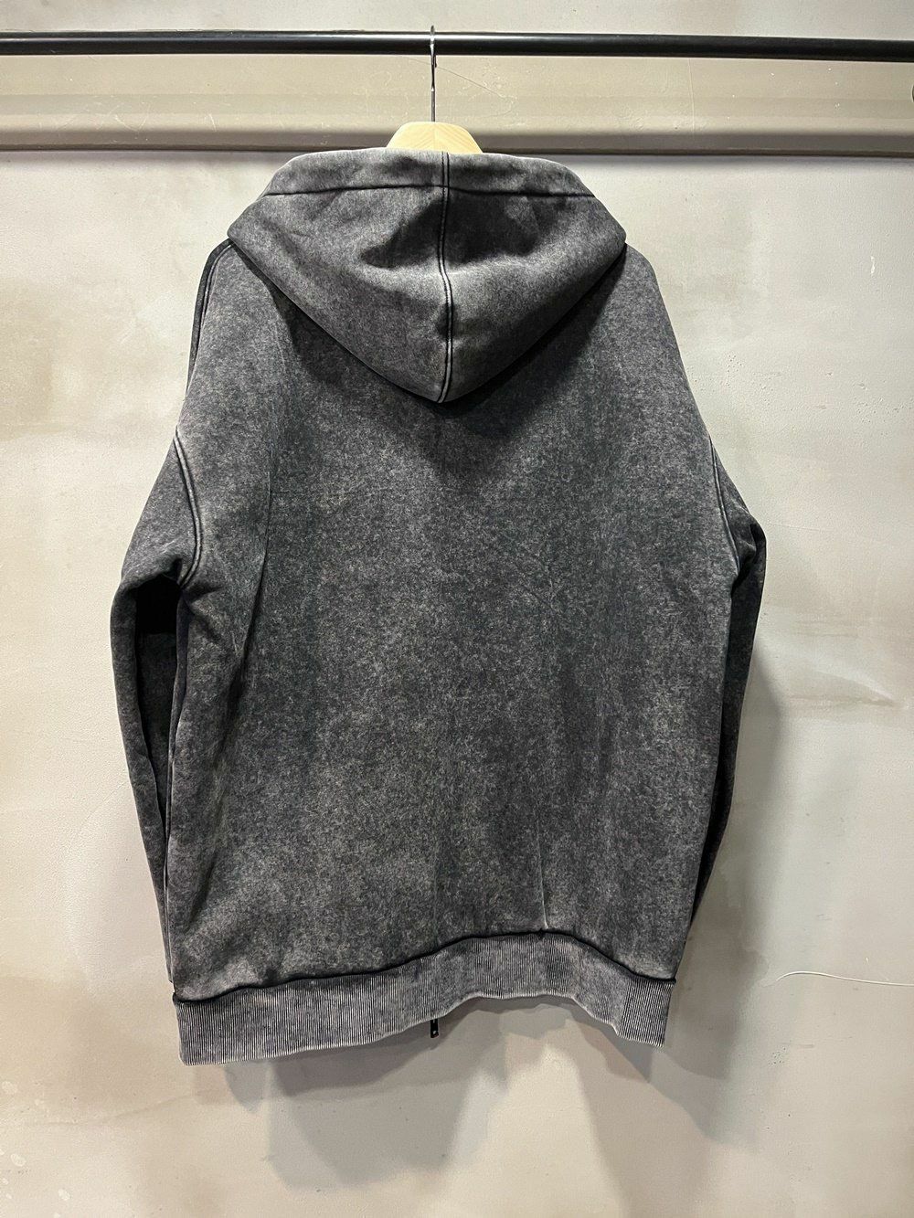 洗水淨色連帽拉鍊外套(薄抓毛底) 10.GVTY-0174JK