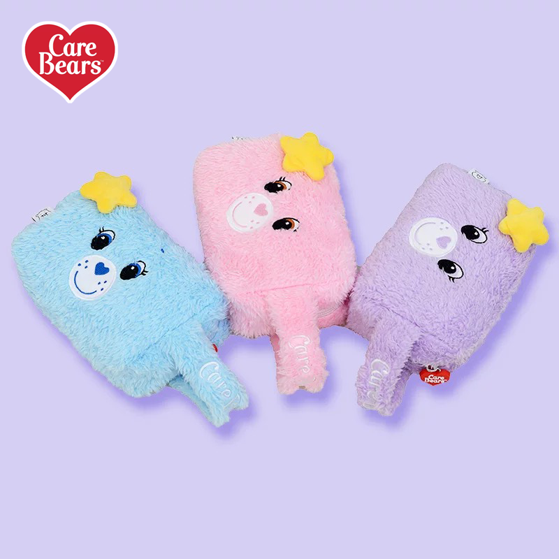 Care Bears 毛毛手拿長方形拉鍊包｜化妝包｜萬用包