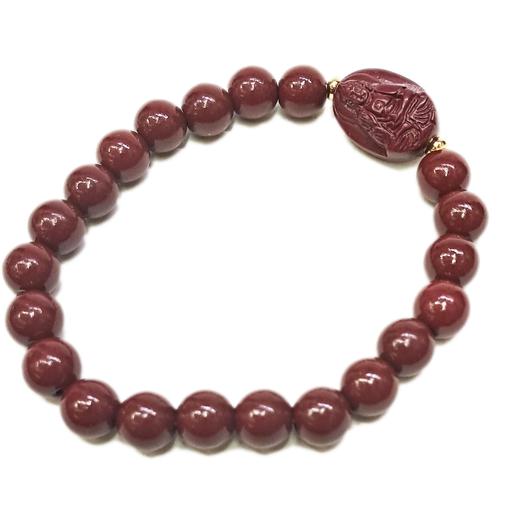 阿彌陀佛{紫金砂 硃砂}手珠8mm【十方】153928