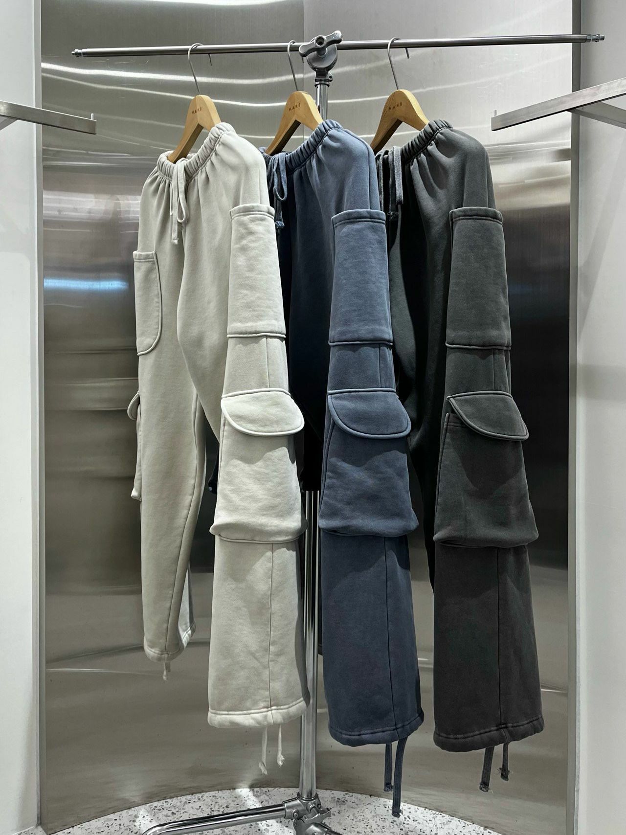 洗水可束腳鬆身工裝運動褲 HAND-052P