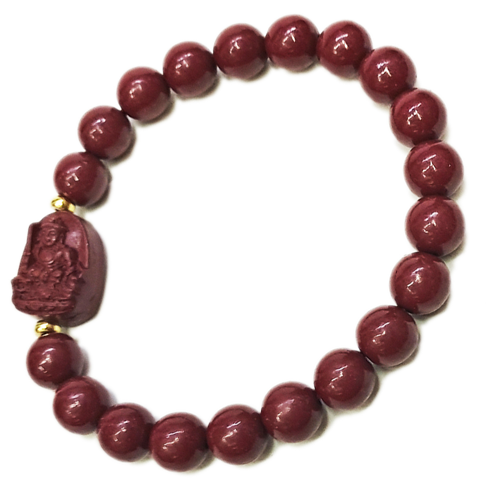 文殊菩薩{紫金砂 硃砂}手珠8mm【十方】153930