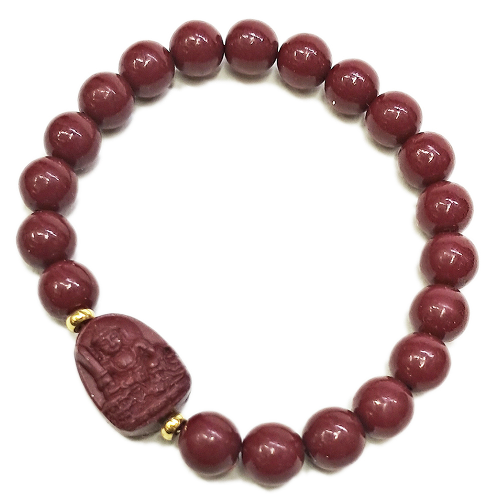 文殊菩薩{紫金砂 硃砂}手珠8mm【十方】153930