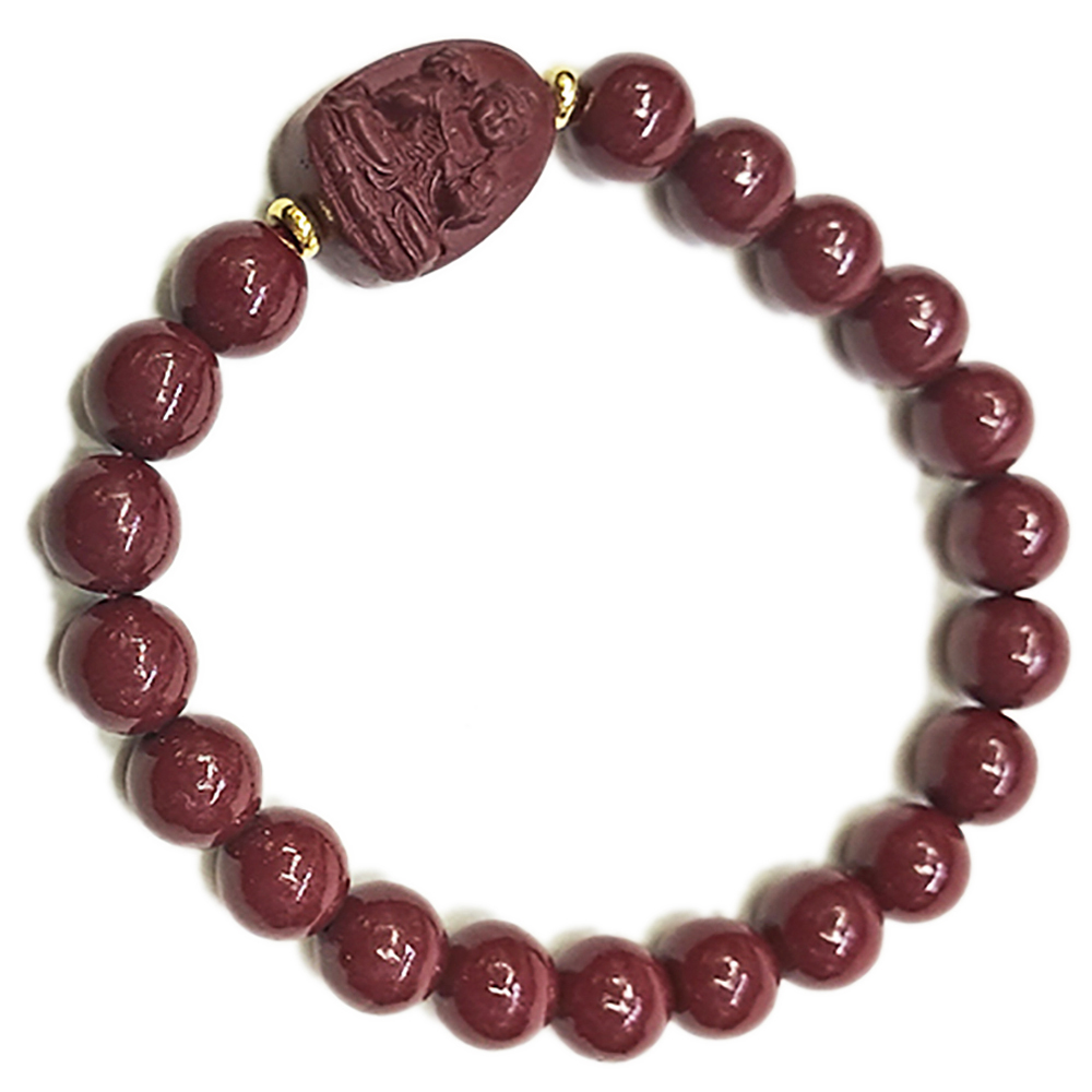 大勢至菩薩{紫金砂 硃砂}手珠8mm【十方】153935