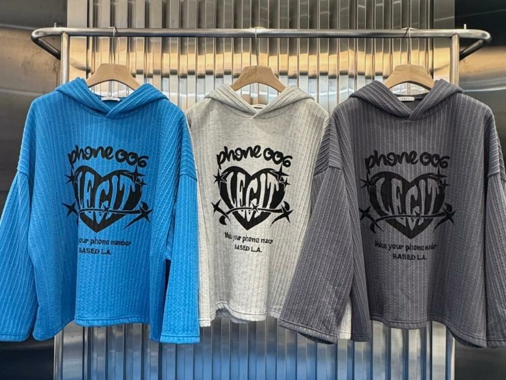 英文字連帽衛衣 LEGIT-T031