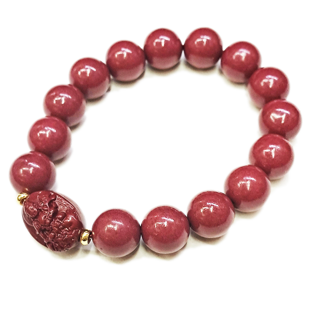 普賢菩薩{紫金砂 硃砂}手珠12mm【十方】153940