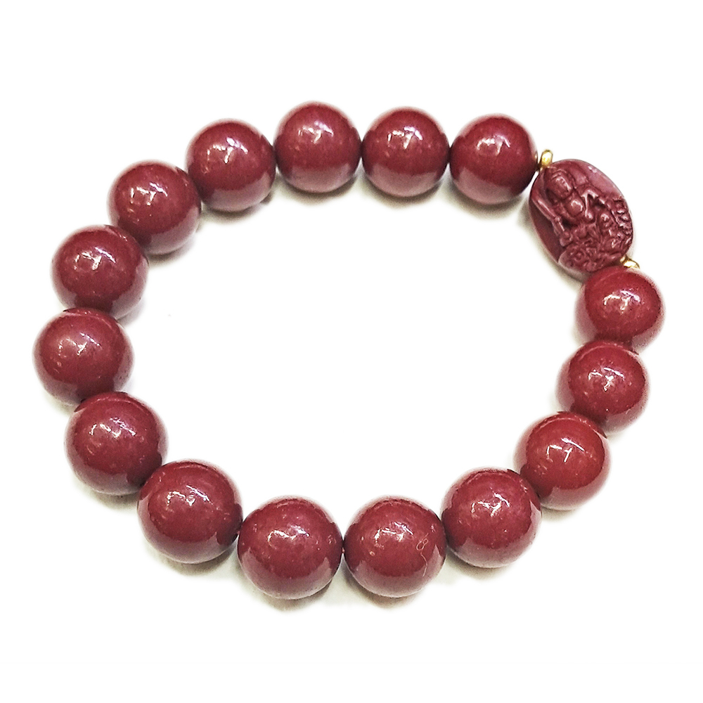 文殊菩薩{紫金砂 硃砂}手珠12mm【十方】153942