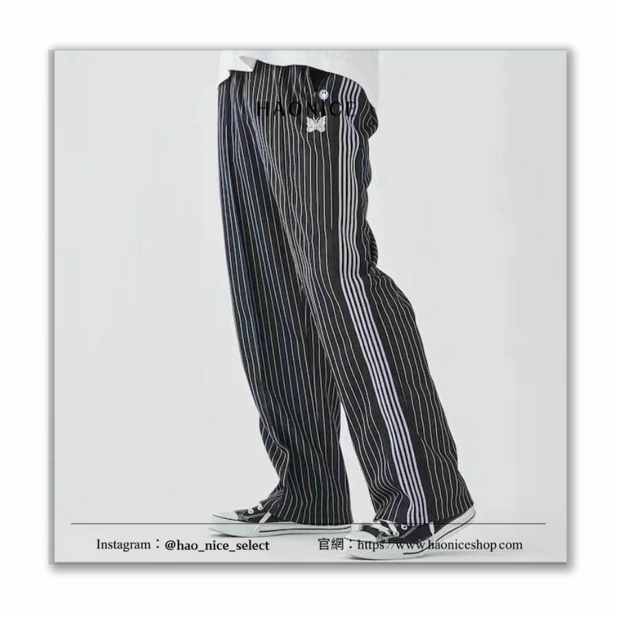 【HAO NICE】 NEEDLES x STUDIOUS 聯名✨條紋長褲 限定款 刺繡