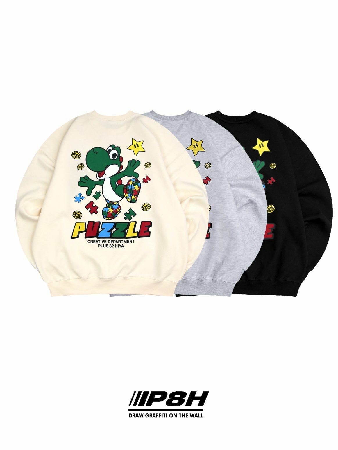 恐龍圖案英文字衛衣 PLUS82HIYA-113T