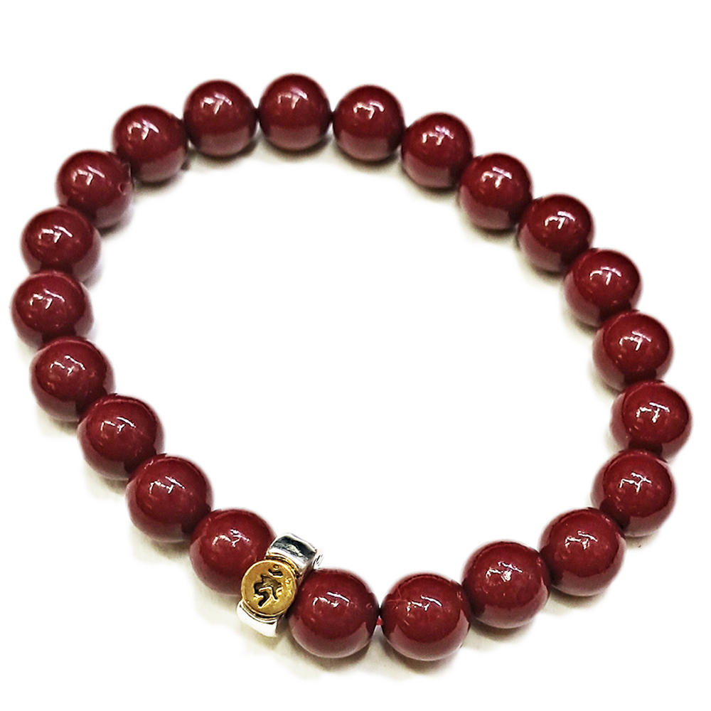 不動明王 種子字{紫金砂 硃砂}手珠8mm【十方】153947