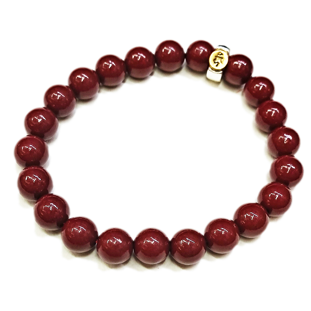 不動明王 種子字{紫金砂 硃砂}手珠8mm【十方】153947