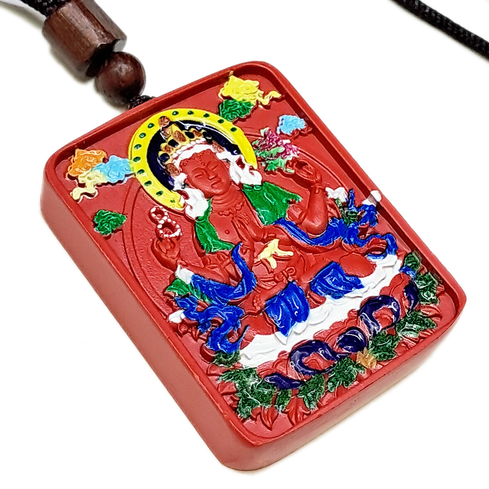 四臂觀音 彩繪硃砂項鍊【十方】153953