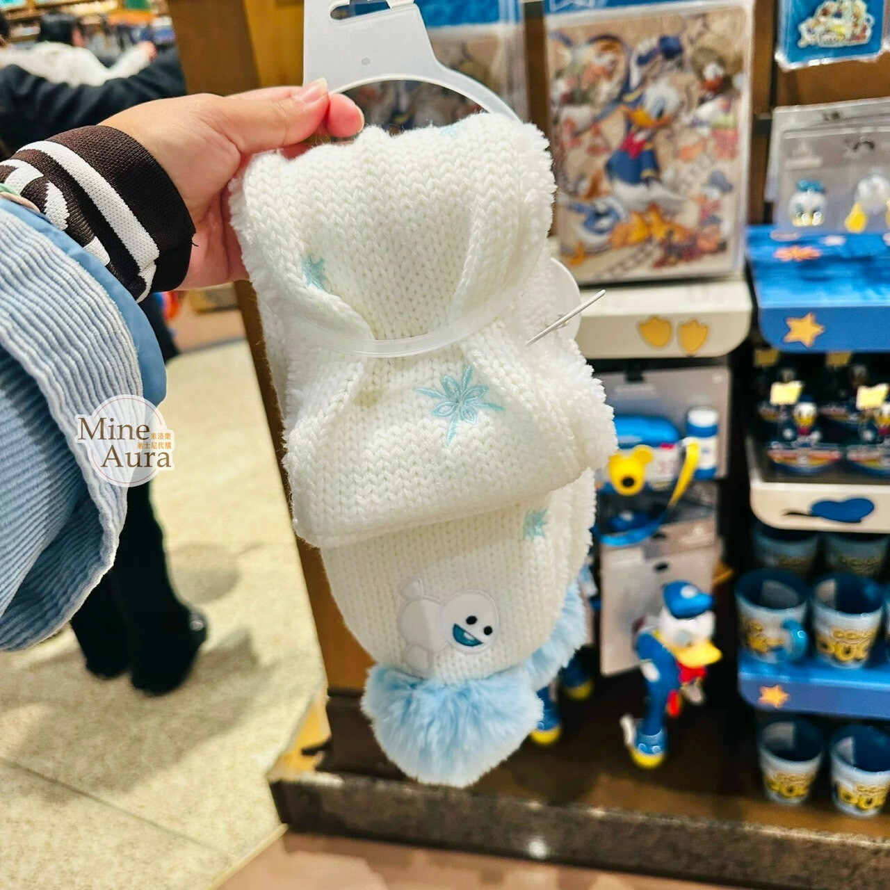 雪寶系列 雪寶 Olaf 絨毛大頭 毛球 造型圍巾 圍脖 冰雪奇緣 Frozen -上海迪士尼樂園