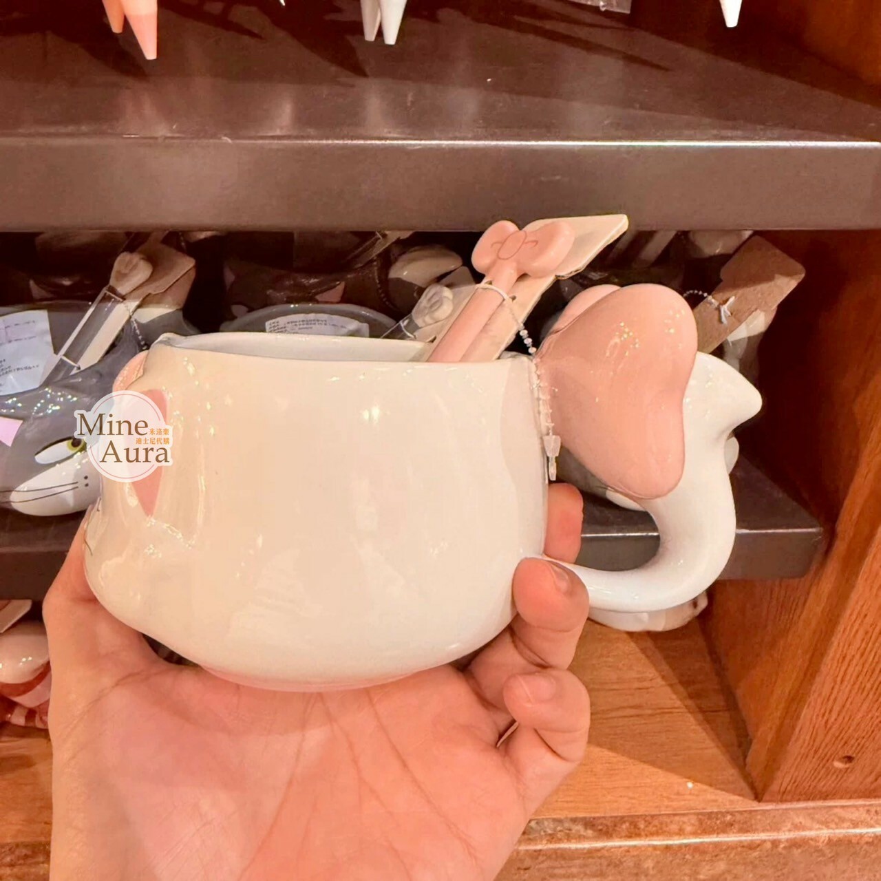 爪爪派對系列 瑪莉貓 Marie 湯勺+馬克杯 組 貓兒歷險記 The Aristocats -上海迪士尼樂園