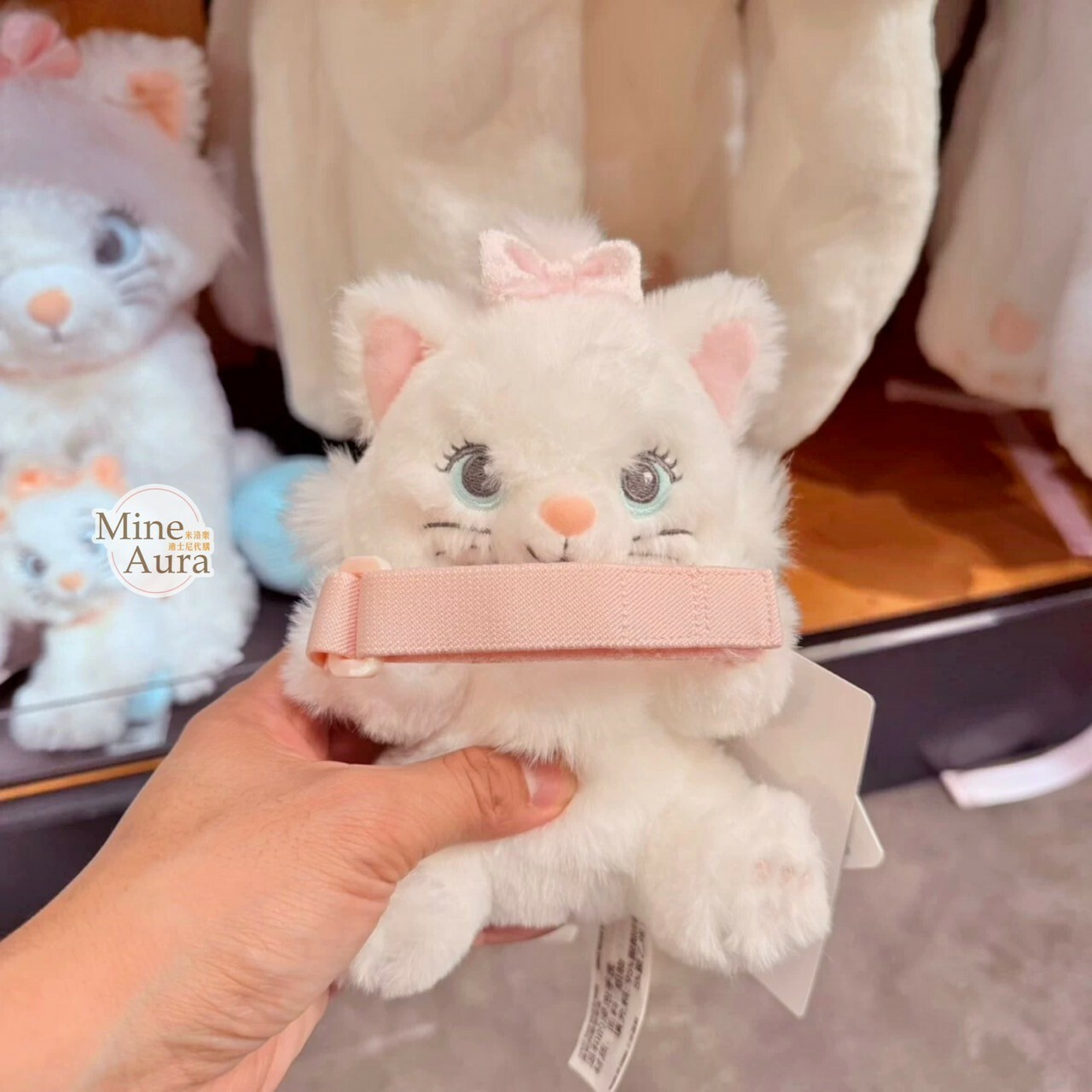 爪爪派對系列 瑪莉貓 Marie 抱抱 絨毛 造型 窗簾束帶 窗簾綁帶 貓兒歷險記 The Aristocats -上海迪士尼樂園