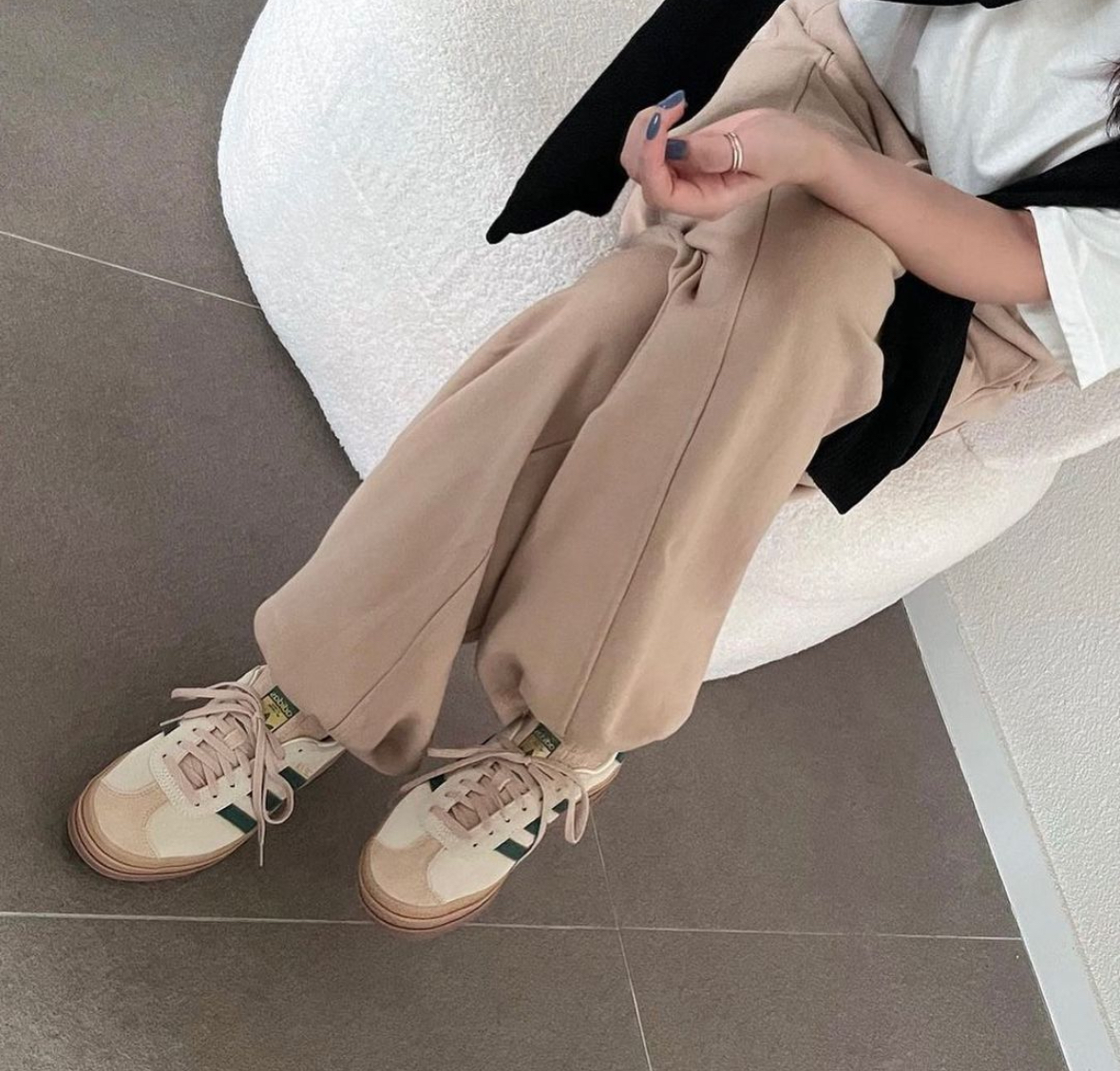 Adidas Originals Gazelle Bold 燕麥墨綠 米白色 墨綠色 厚底 焦糖底 增高 ID7056/預購