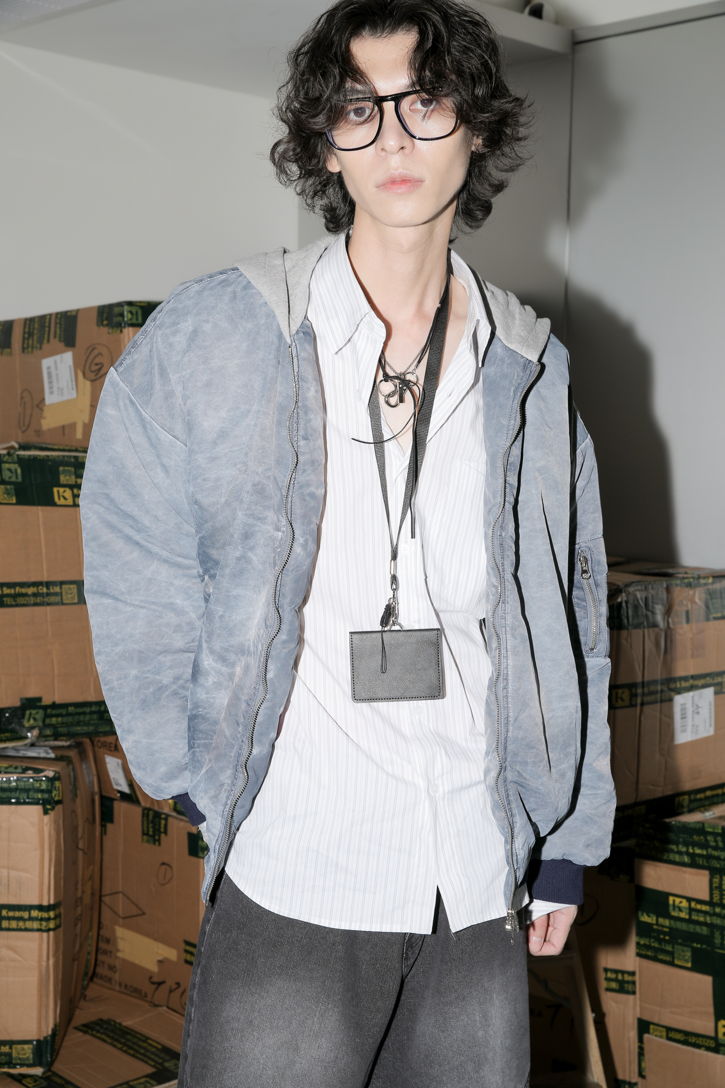 Double Pocket Stripe Shirt #長襯衫