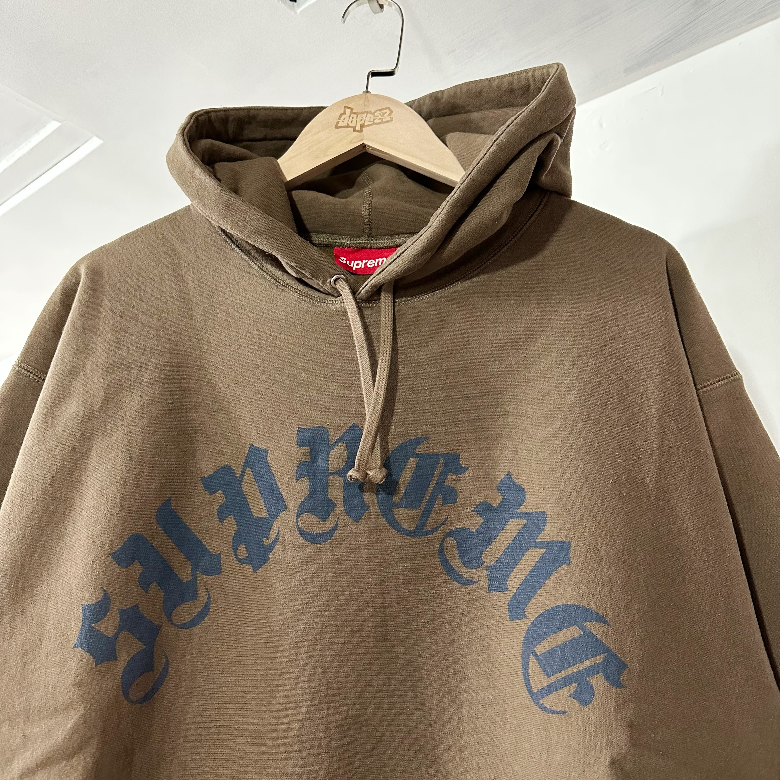 Supreme Printed Arc Hooded Sweatshirt Dusty Brown