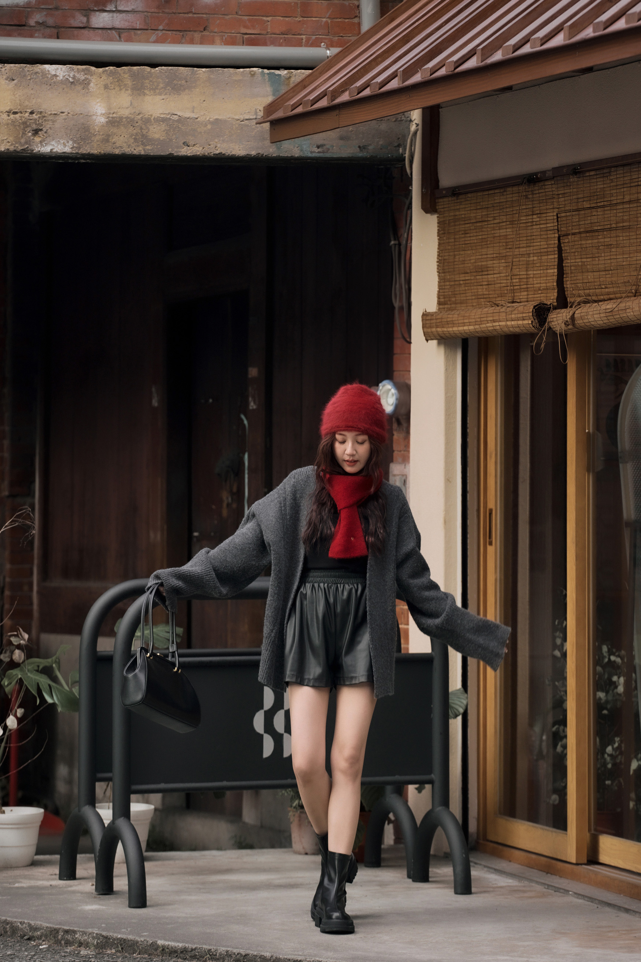 親膚針織開襟毛衣