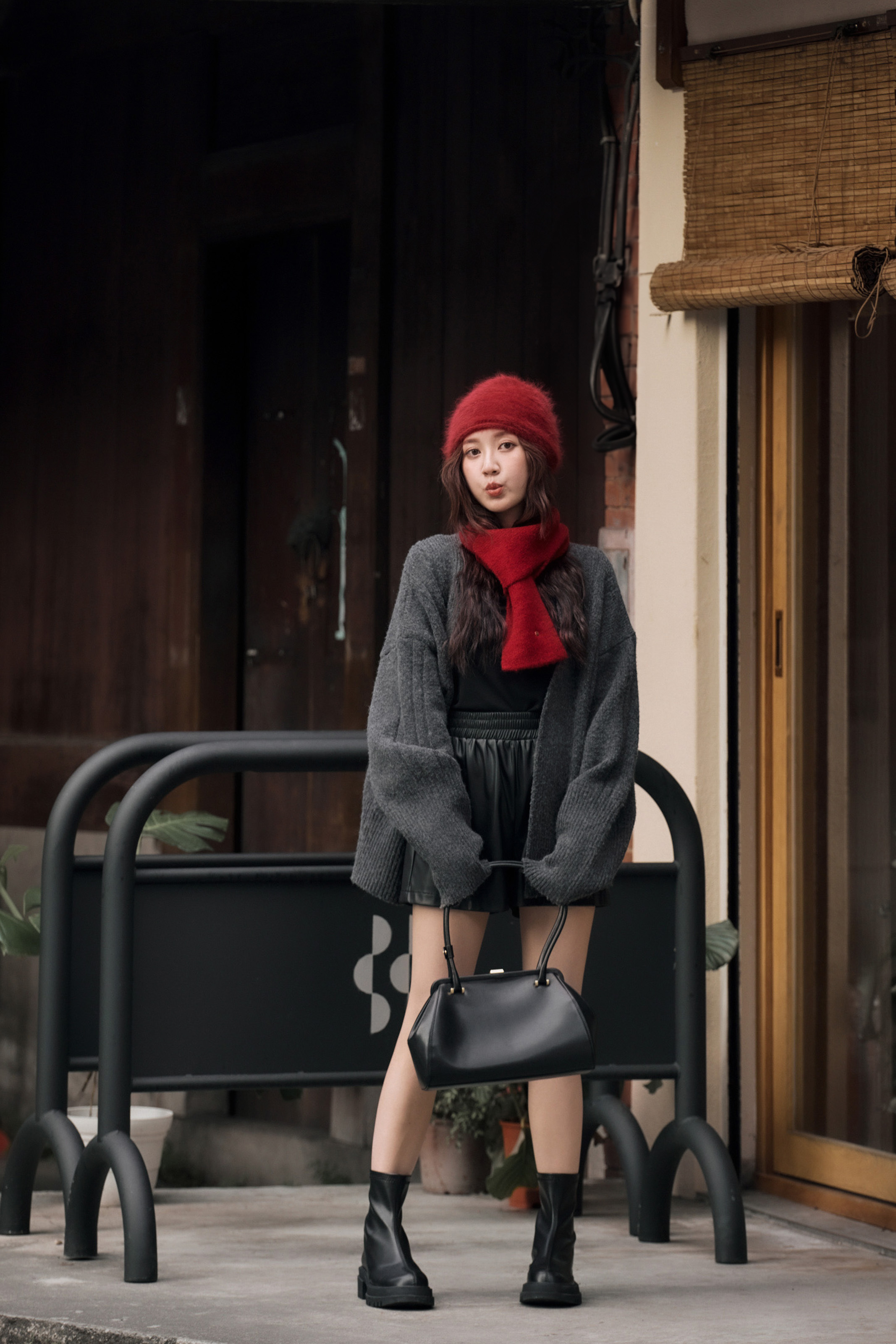 親膚針織開襟毛衣