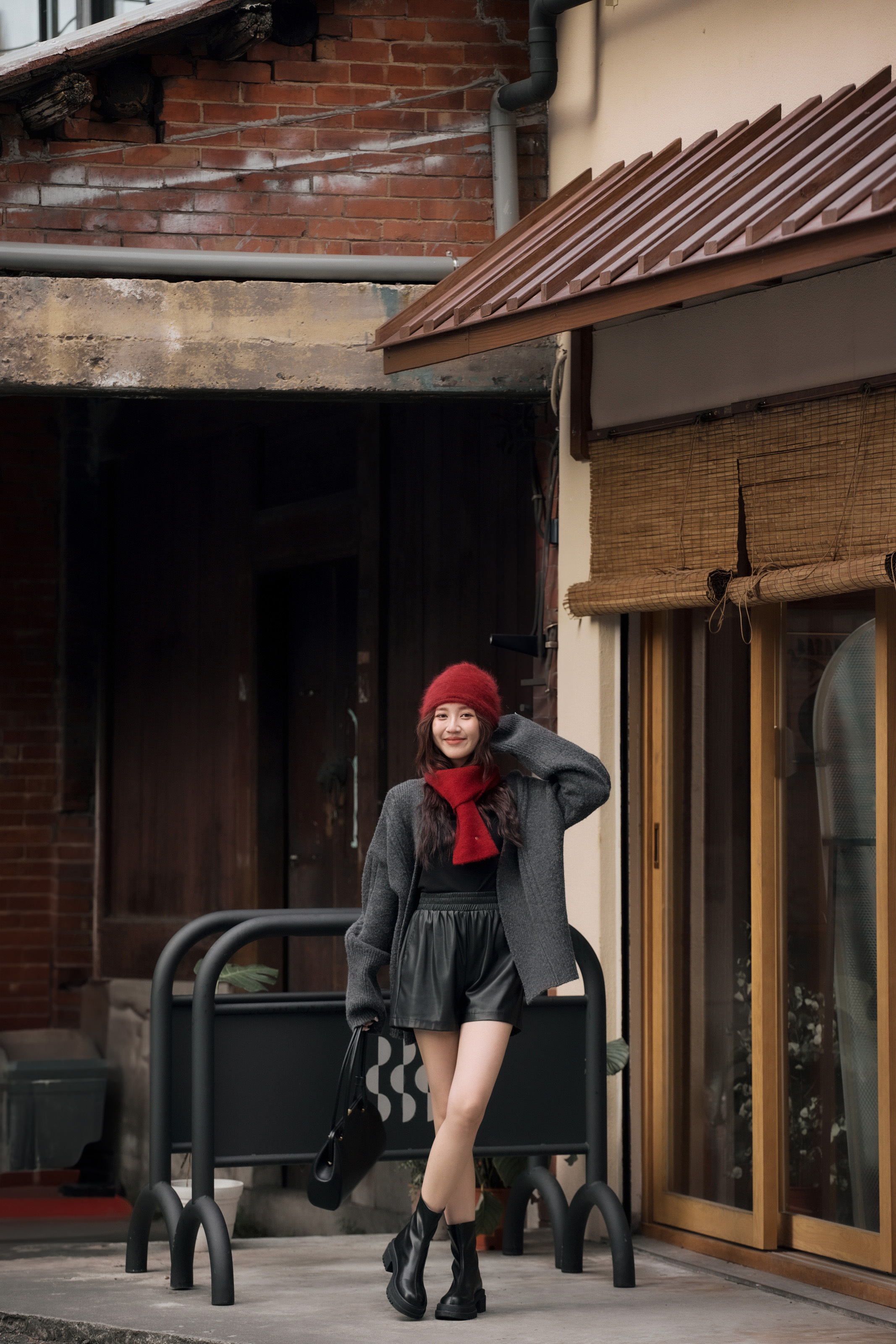 親膚針織開襟毛衣