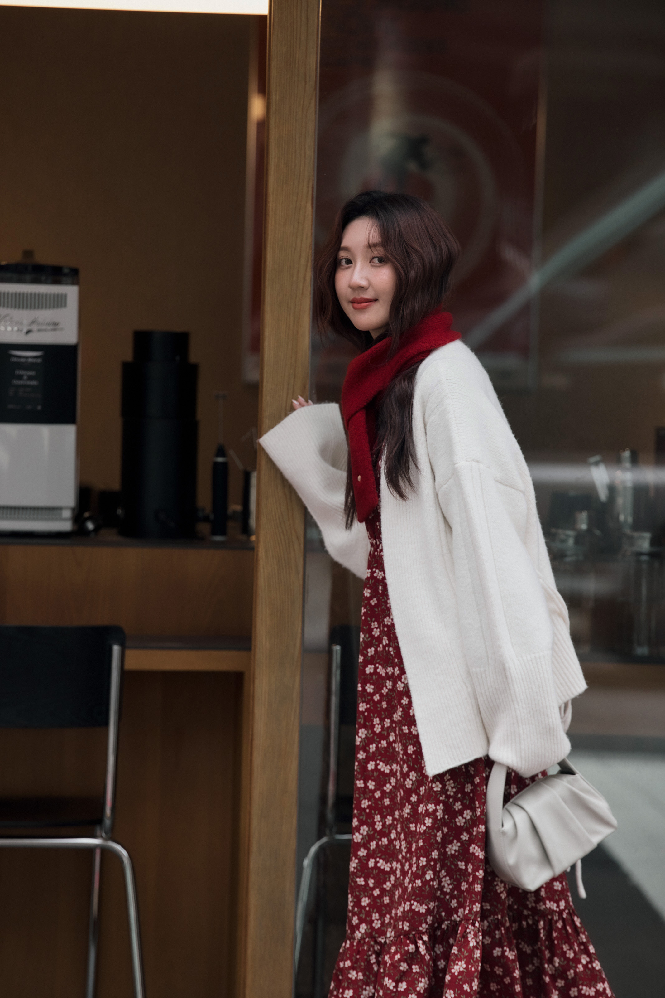 親膚針織開襟毛衣