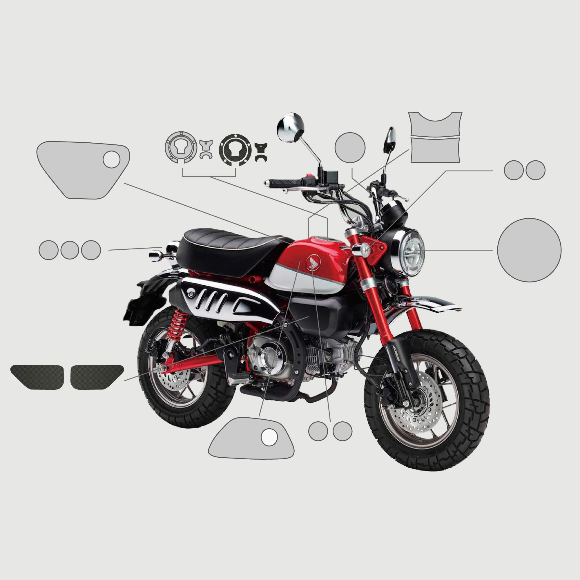 HONDA MONKEY 125｜3M頂級犀牛皮保護膜