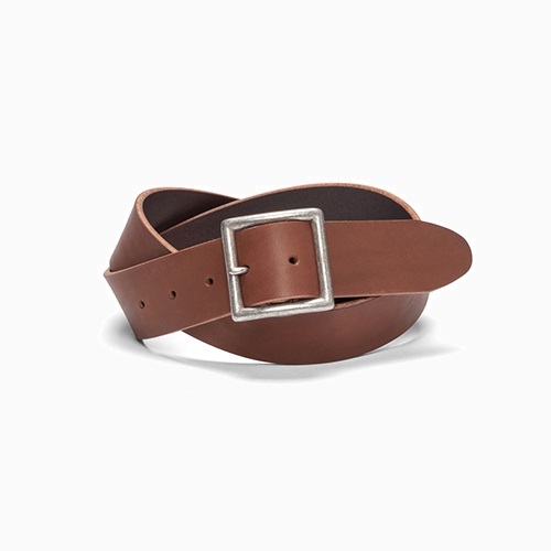 LAST PCS: VISVIM PLAIN BELT 40MM *COWHIDE - BROWN SIZE 36 PRE ORDER ITEM (預訂中)