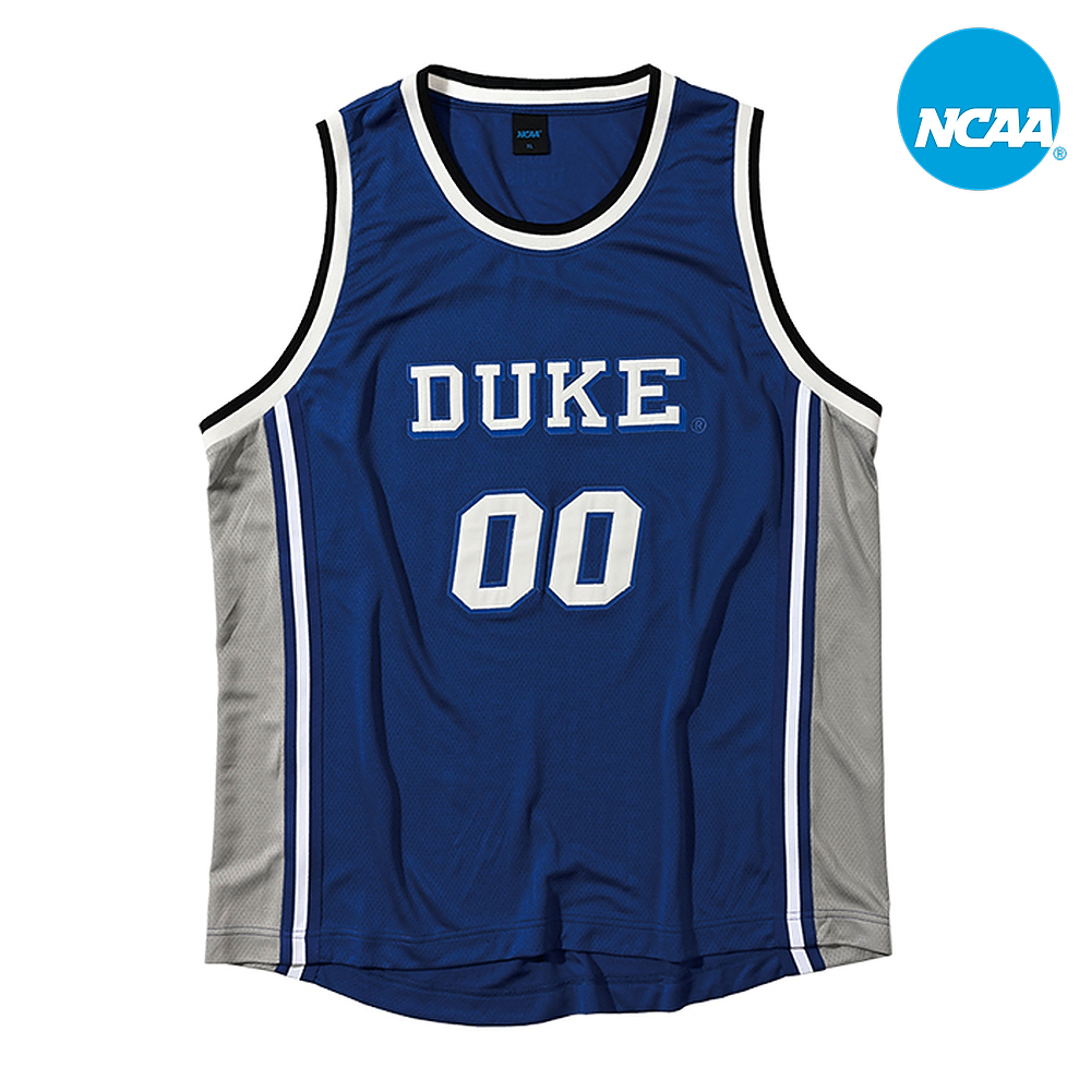 【NCAA】杜克大學 Duke 貼布繡籃球球衣背心-中藍