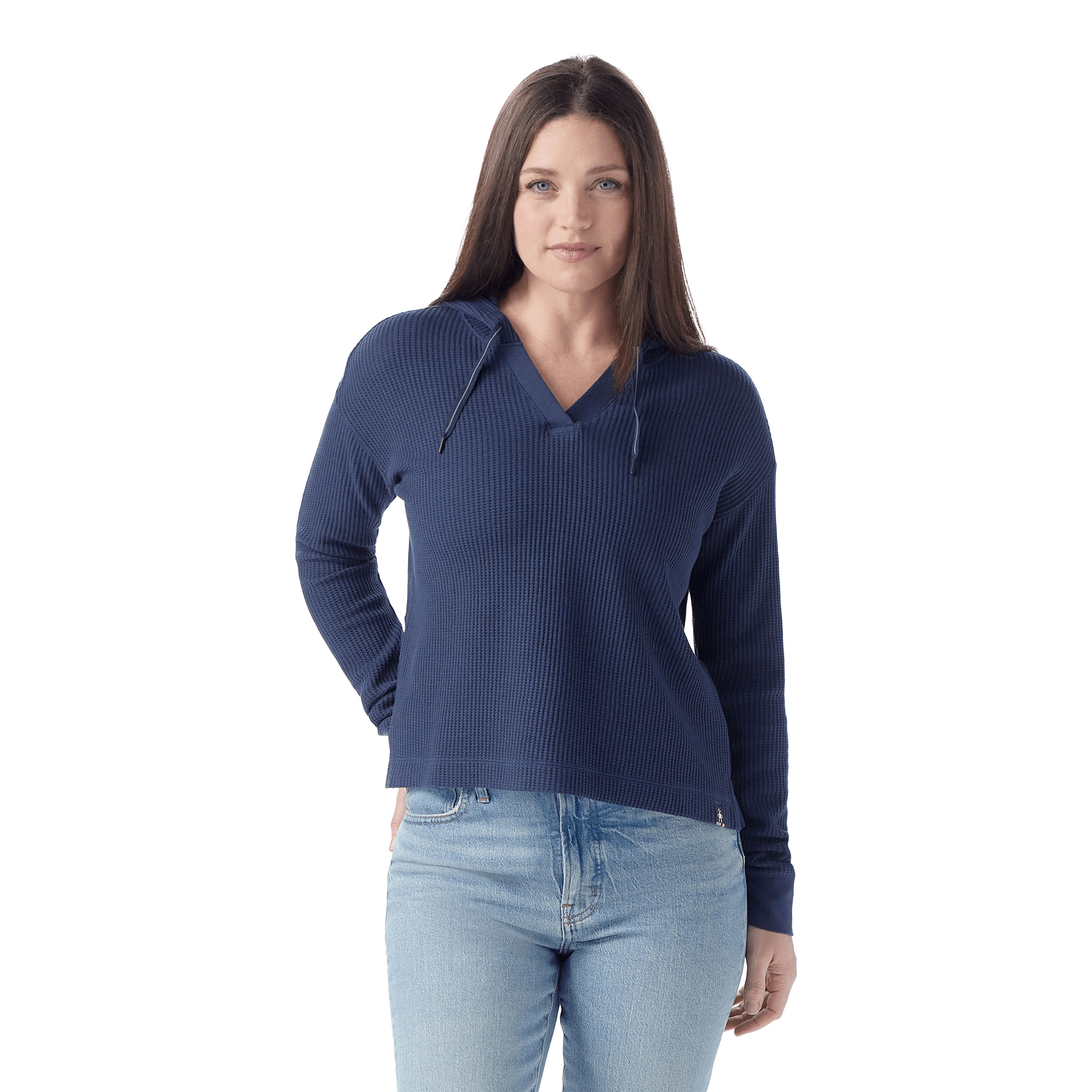 Smartwool Women's Waffle Hoodie 女款 華夫格 連帽長袖上衣 深海軍藍 SW002607092 [HappyOutdoor]