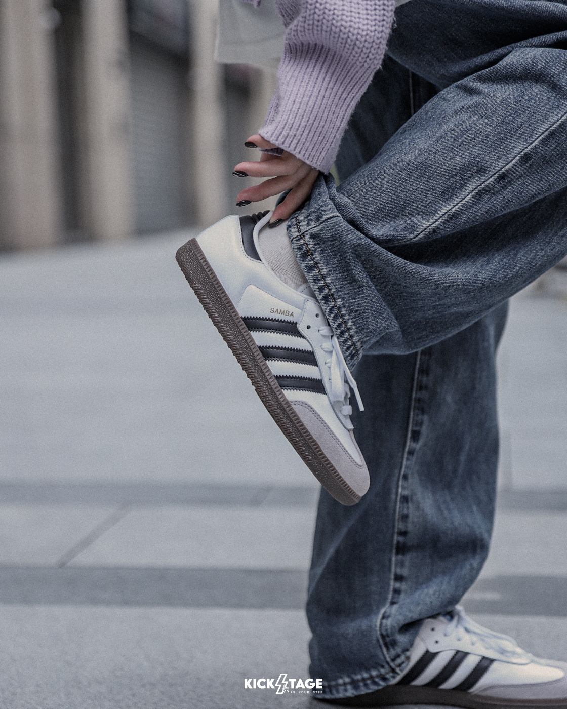 男女鞋 ADIDAS SAMBA OG 白色 皮革 麂皮 橡膠底 德訓鞋 扁鞋 休閒鞋【B75806】