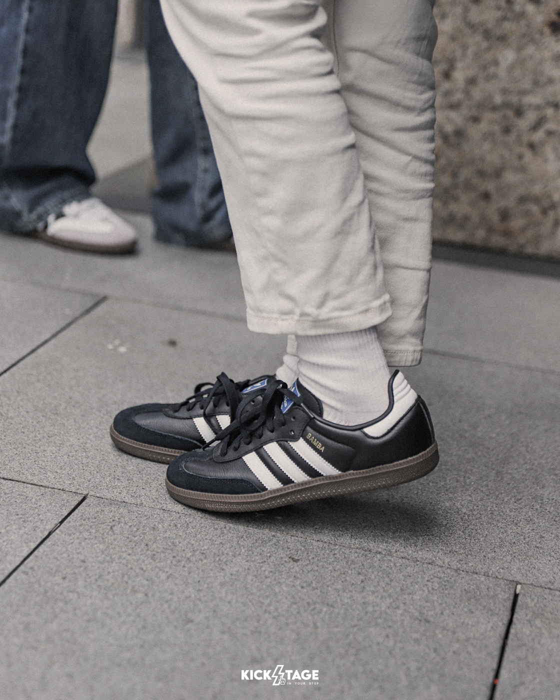 男女鞋 ADIDAS SAMBA OG 黑色 皮革 麂皮 橡膠底 德訓鞋 扁鞋 休閒鞋【B75807】