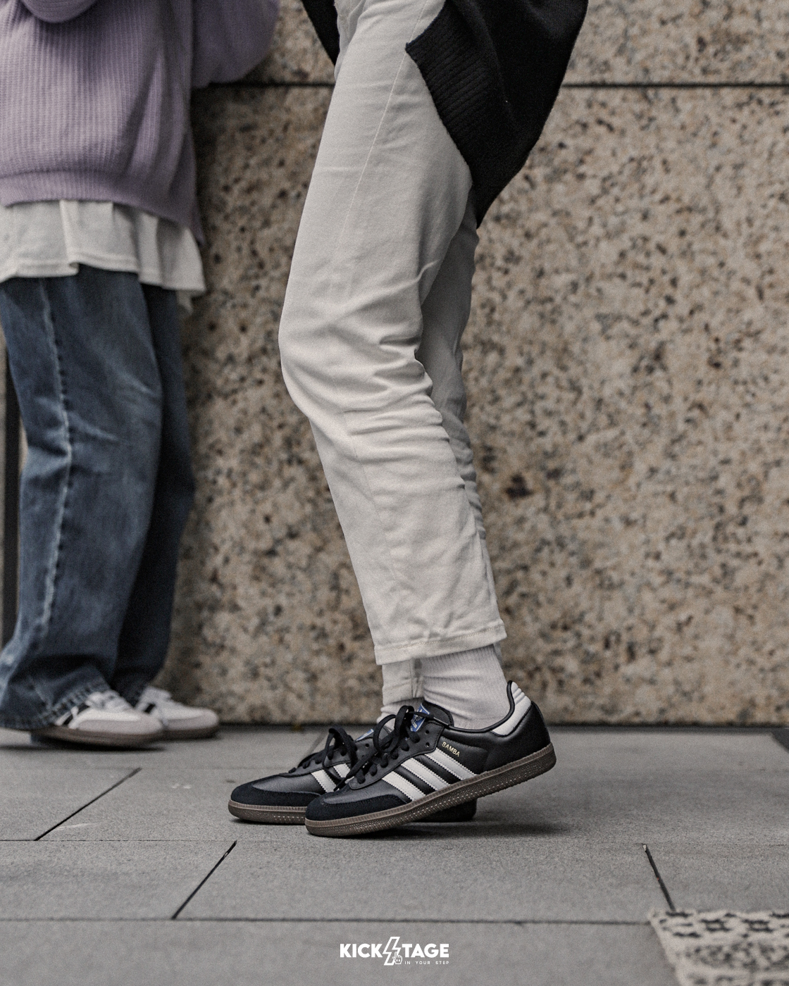 男女鞋 ADIDAS SAMBA OG 黑色 皮革 麂皮 橡膠底 德訓鞋 扁鞋 休閒鞋【B75807】