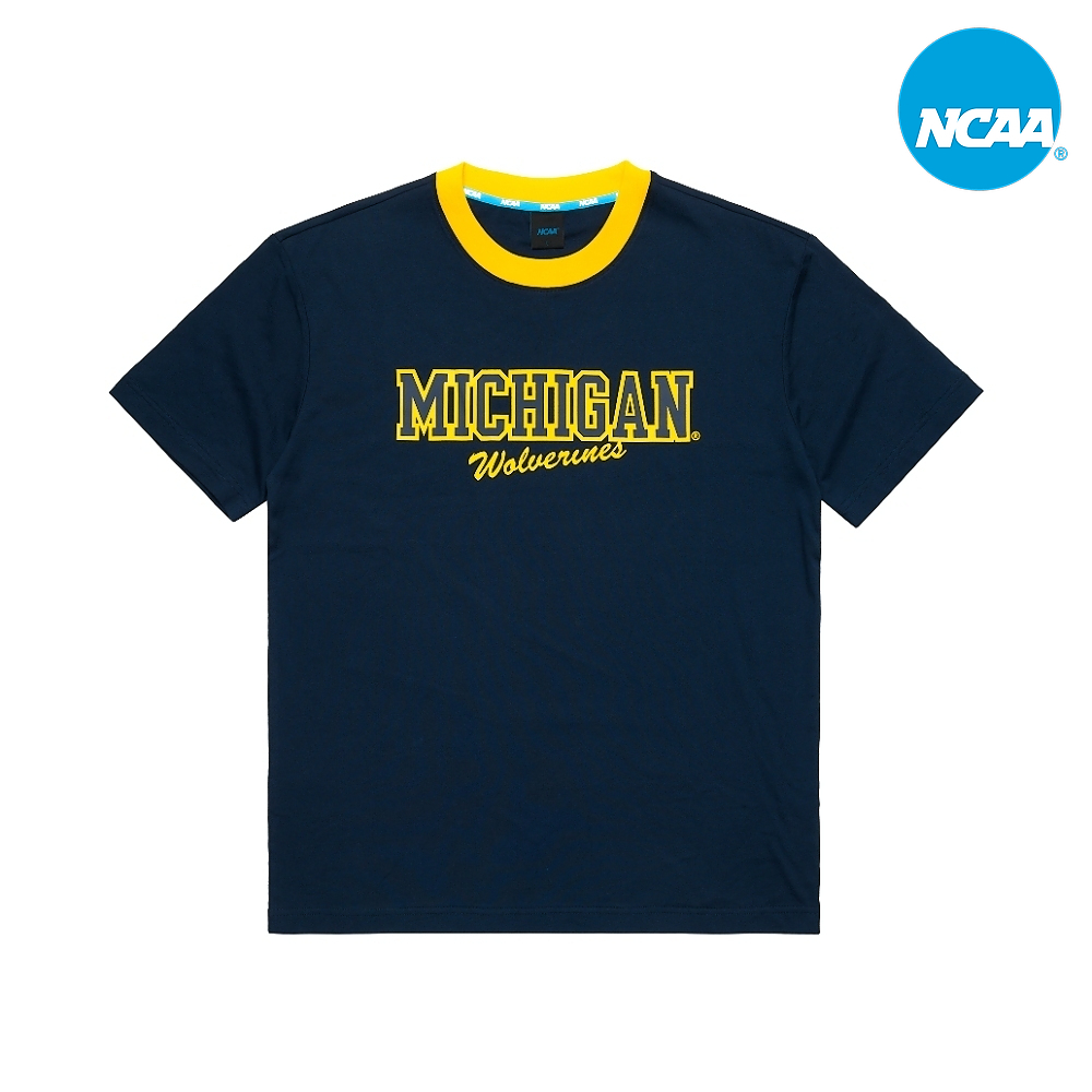 【NCAA】密西根大學 Michigan 中性落肩棉T-深藍